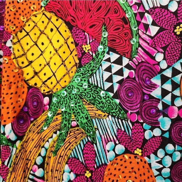 Ok-Sam ll embroidery fruitand flowers blouse - Picture 4 of 15